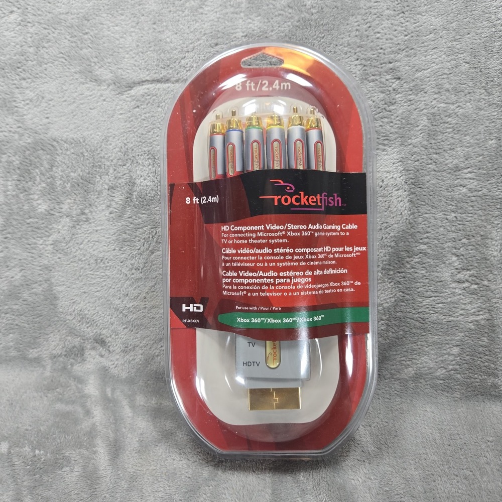 Rocketfish 8FT HD Component Video Stereo Audio Gaming Cable‎ Xbox 360